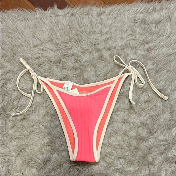 NWT‎ aerie cheekiest pink and white swimsuit bottoms size xs - Picture 1 of 5